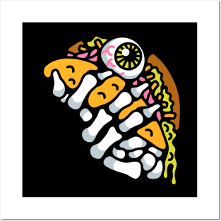 Taco skeleton hand Posters and Art